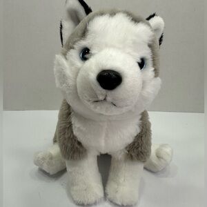 Hugs & cuddles Plush Husky Dog Toy  size 8’ pre owned Exellent condition